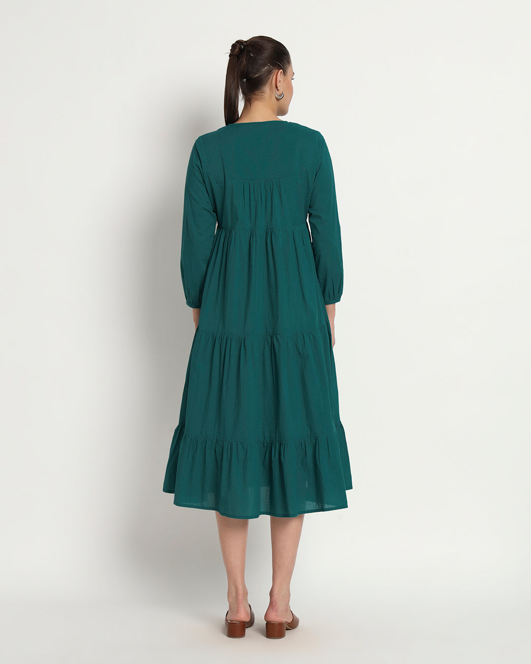 Deep Teal Joyful Journey Maxi Dress