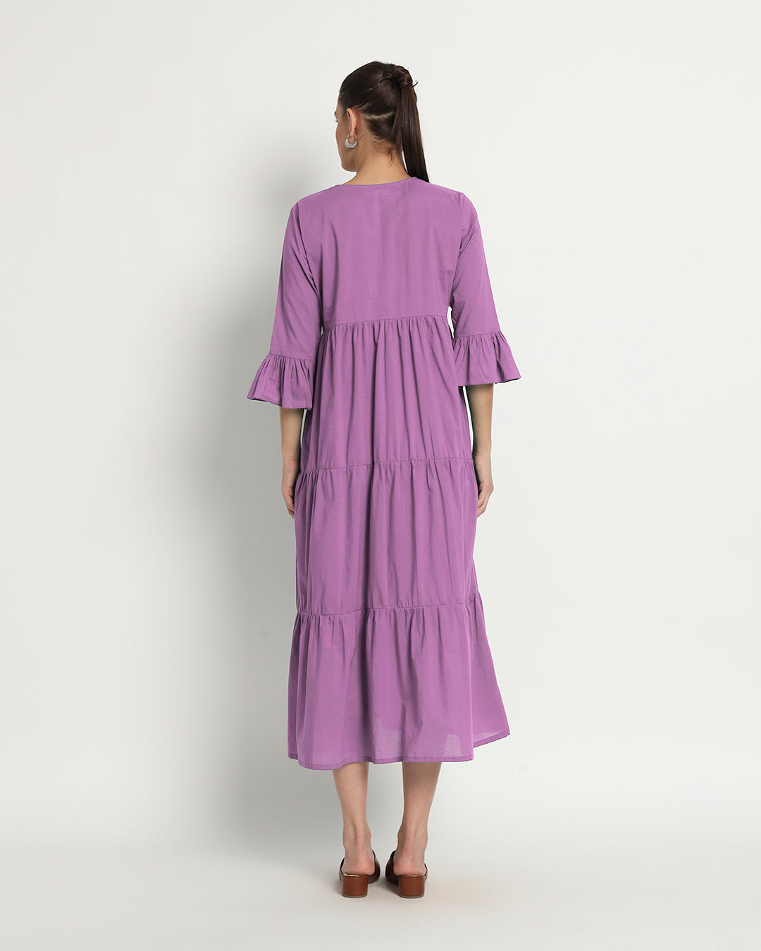 Wisteria Purple Flounce & Flow Maxi Dress
