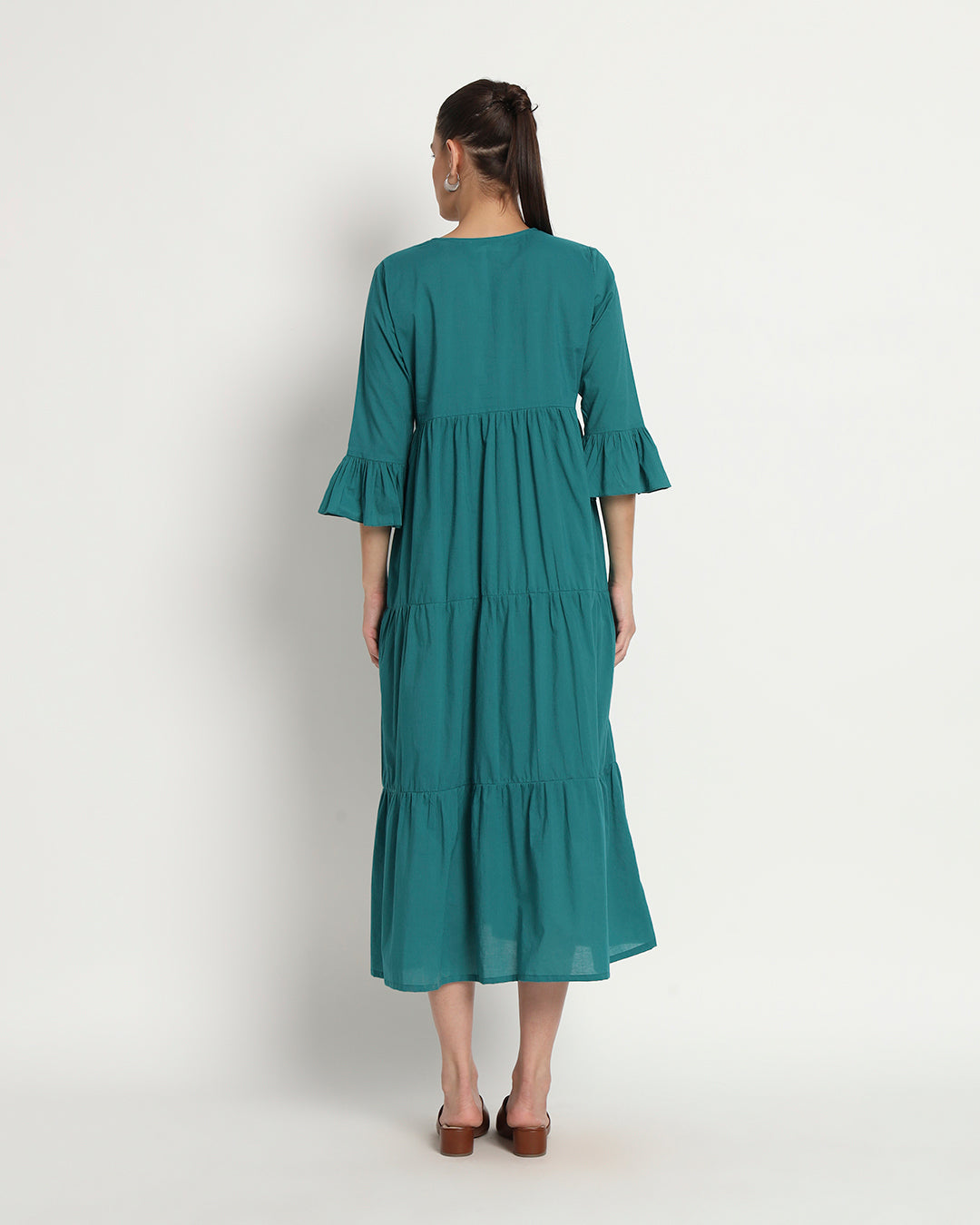Green Gleam Flounce & Flow Maxi Dress