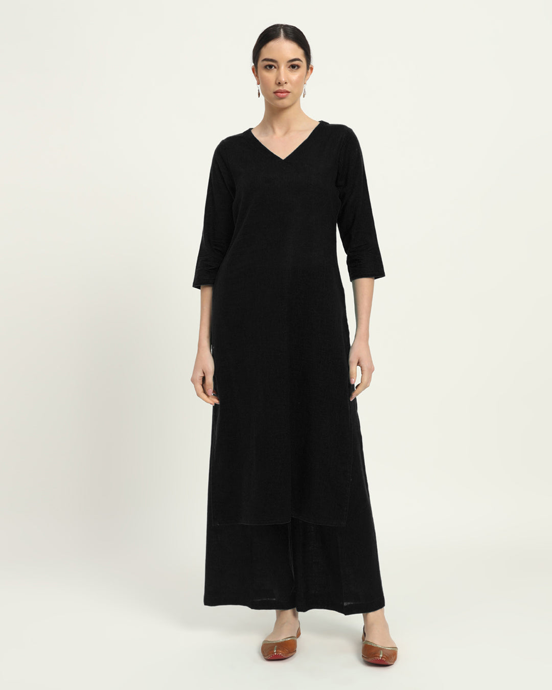 Black Verve & Versatility Kurta (Without Bottoms)