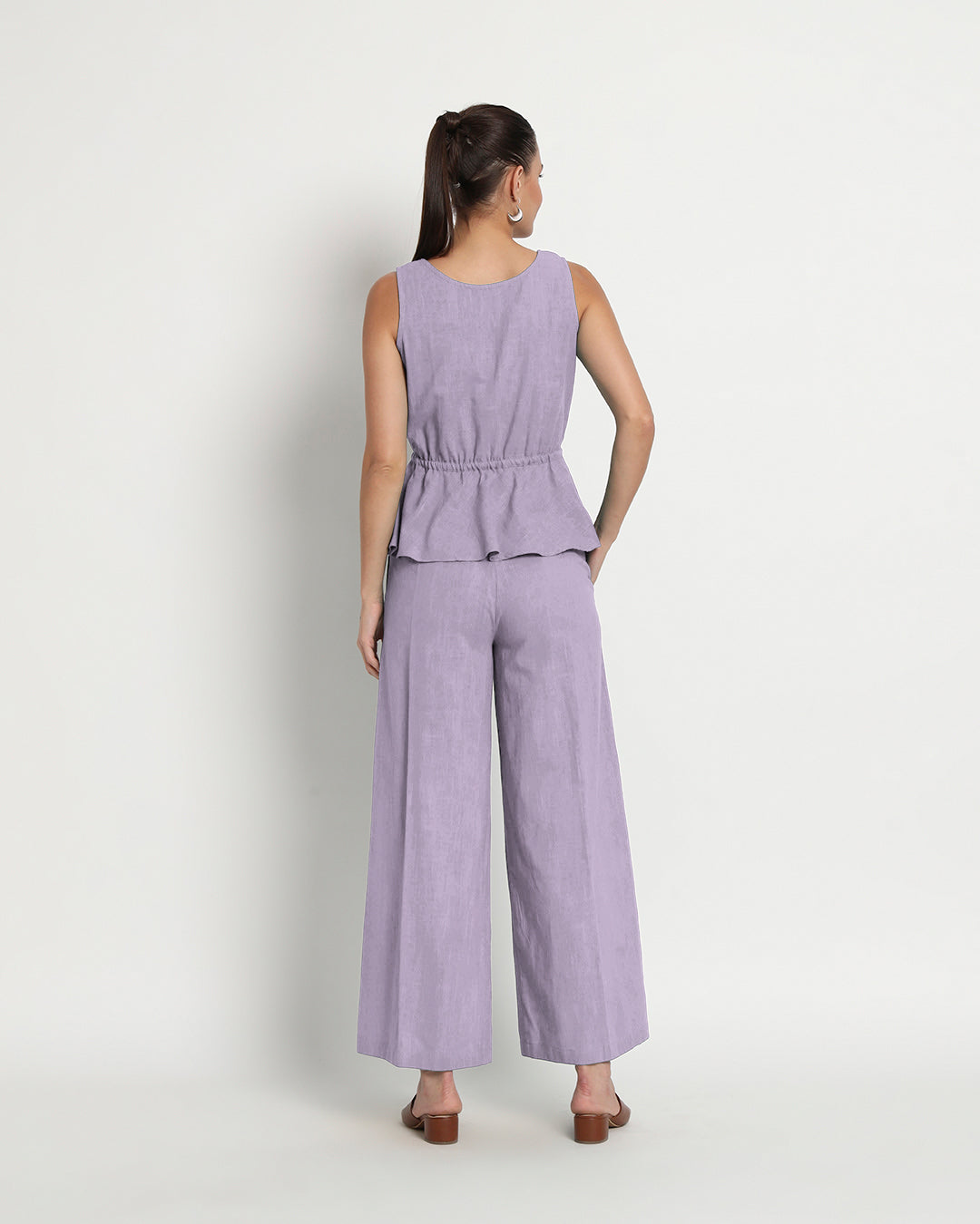 Lilac Peplum Paradise Solid Co-ord Set