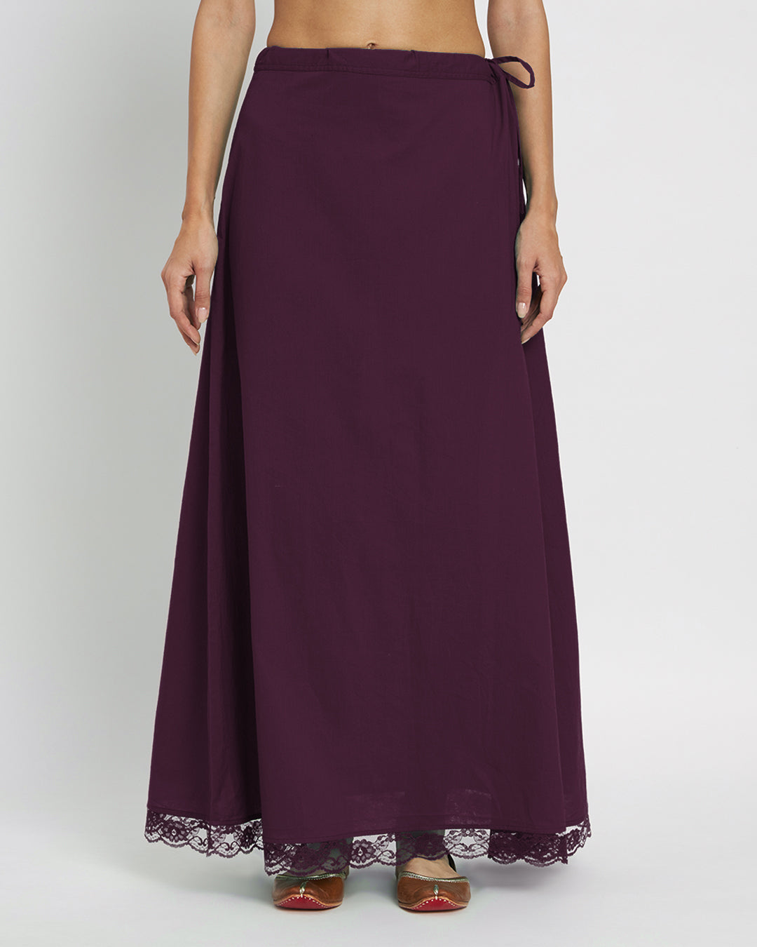 Combo: Iced Grey & Plum Passion Lace Medley Peekaboo Petticoat- Set of 2