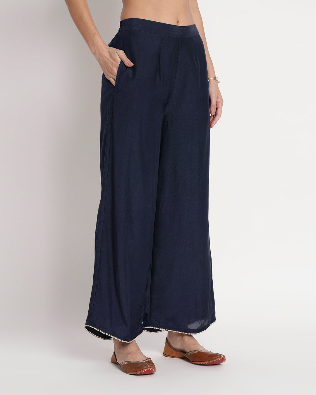 Midnight Blue Whispering Flared Gala Co-ord Set