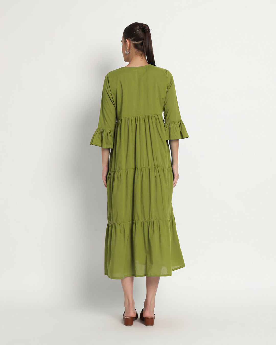 Sage Green Flounce & Flow Maxi Dress