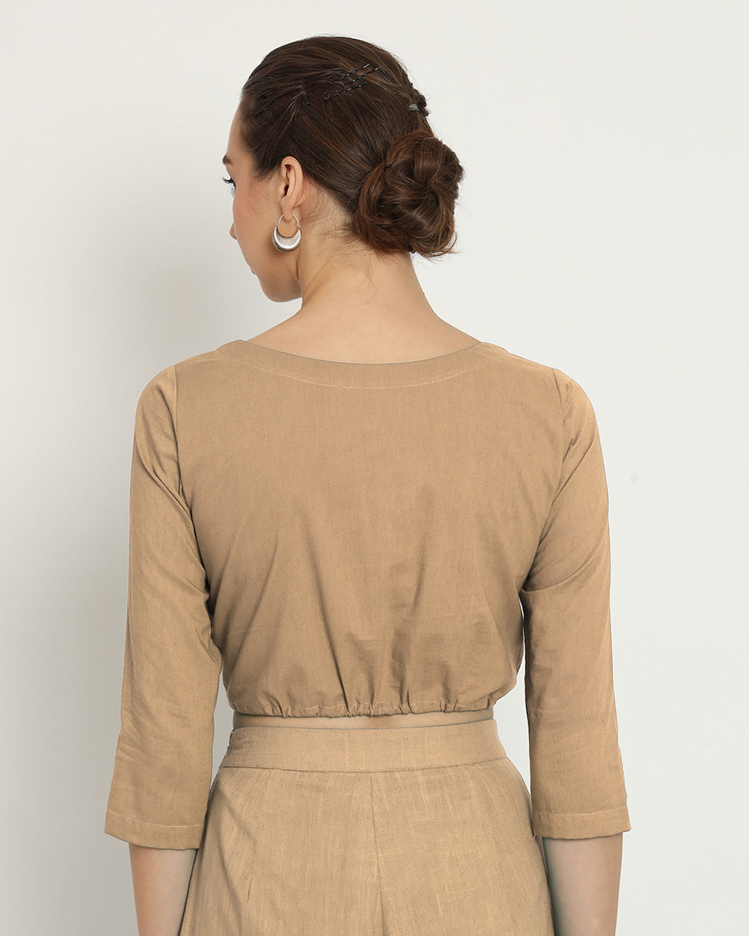 Day In Beige Flow & Tie Blouse