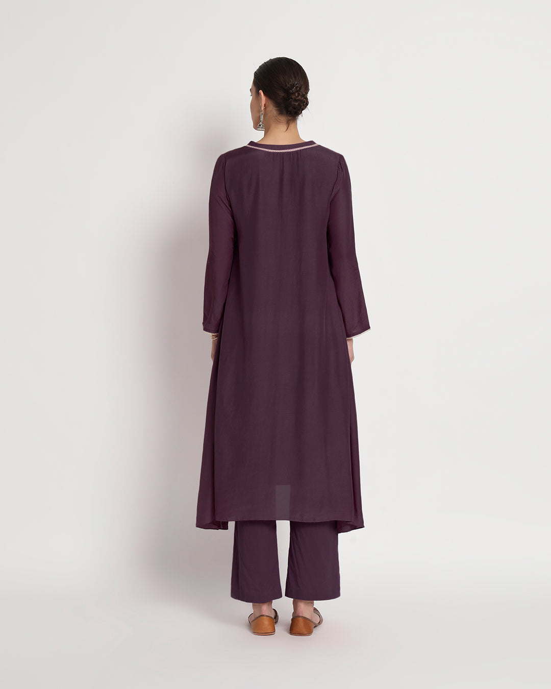 Plum Passion Flowing Silk Gala Co-ord Set