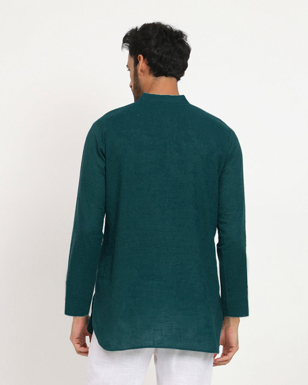 Deep Teal Sleek Symmetry Men's Kurta