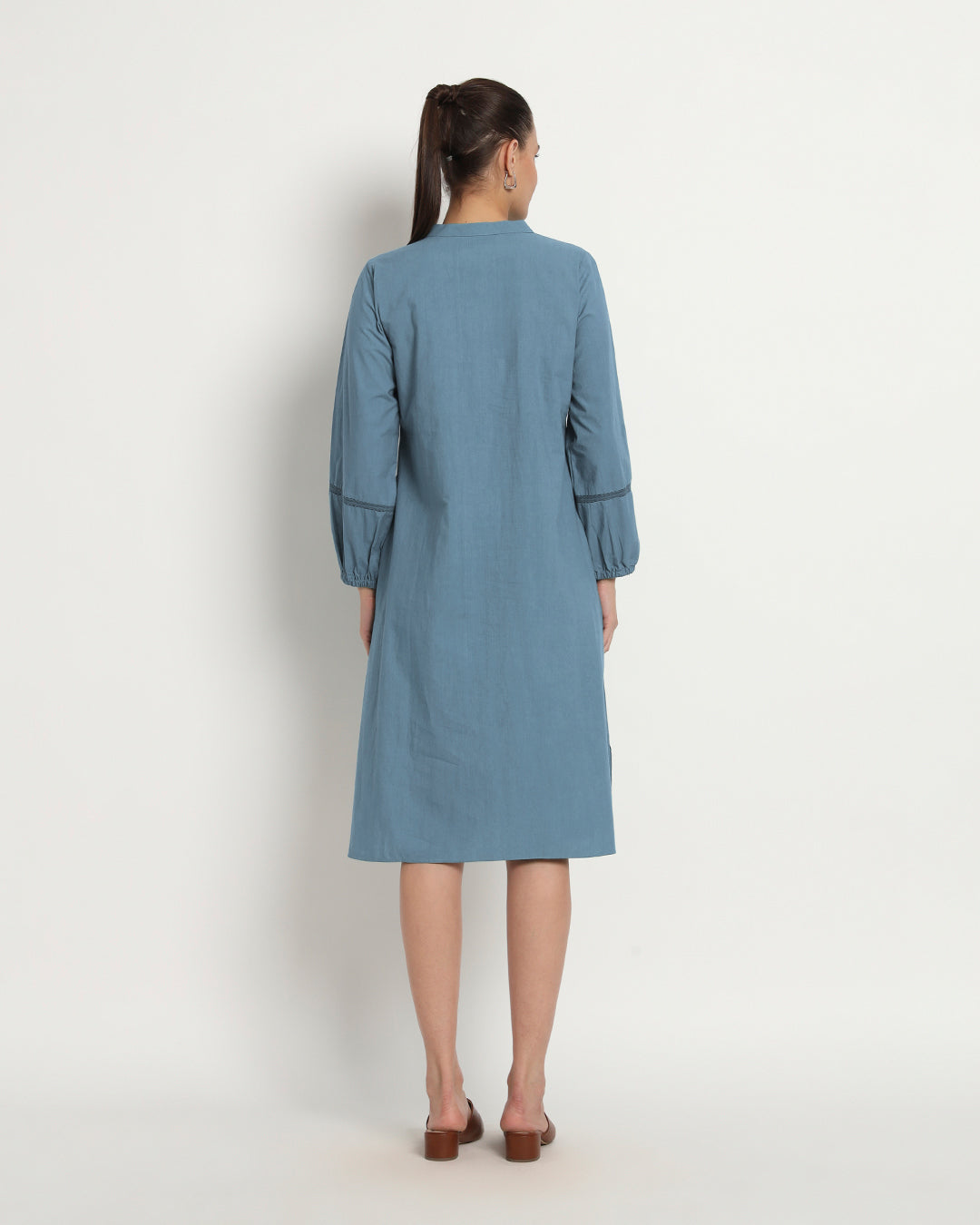 Blue Dawn Modish Elegance Notch Neck Dress