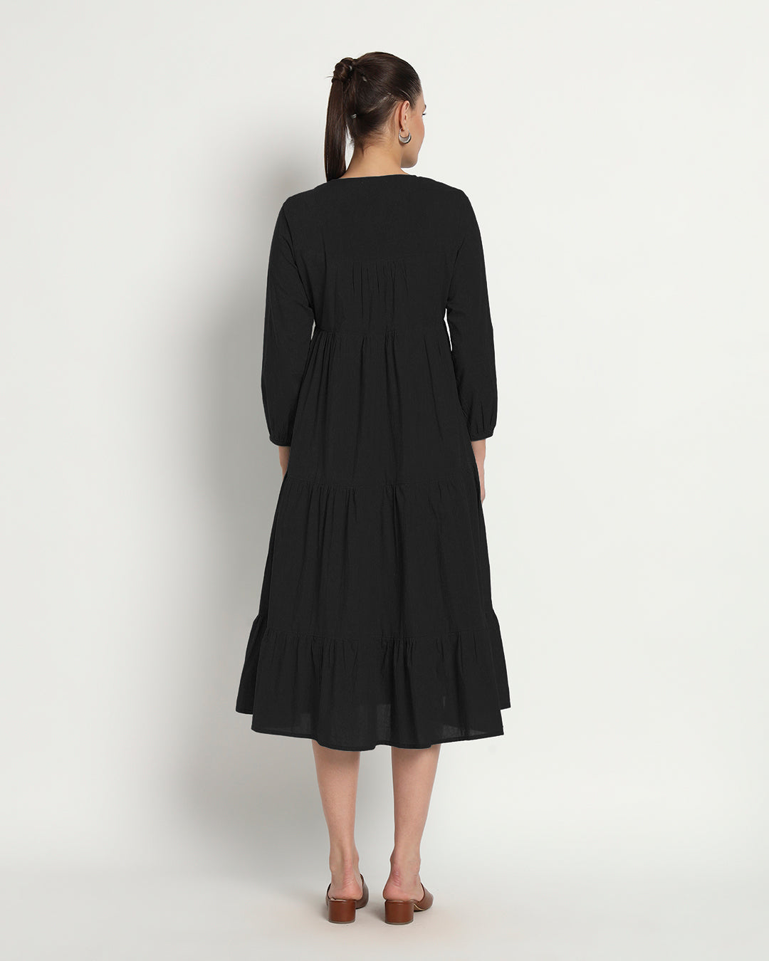Classic Black Joyful Journey Maxi Dress