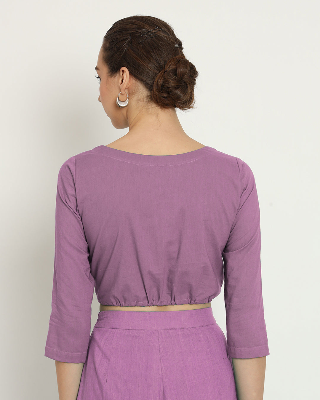 Iris Pink Flow & Tie Blouse