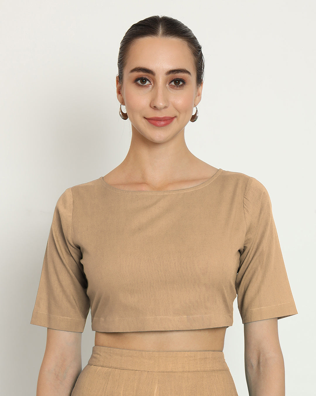 Day In Beige Backstory Boat Neck Blouse