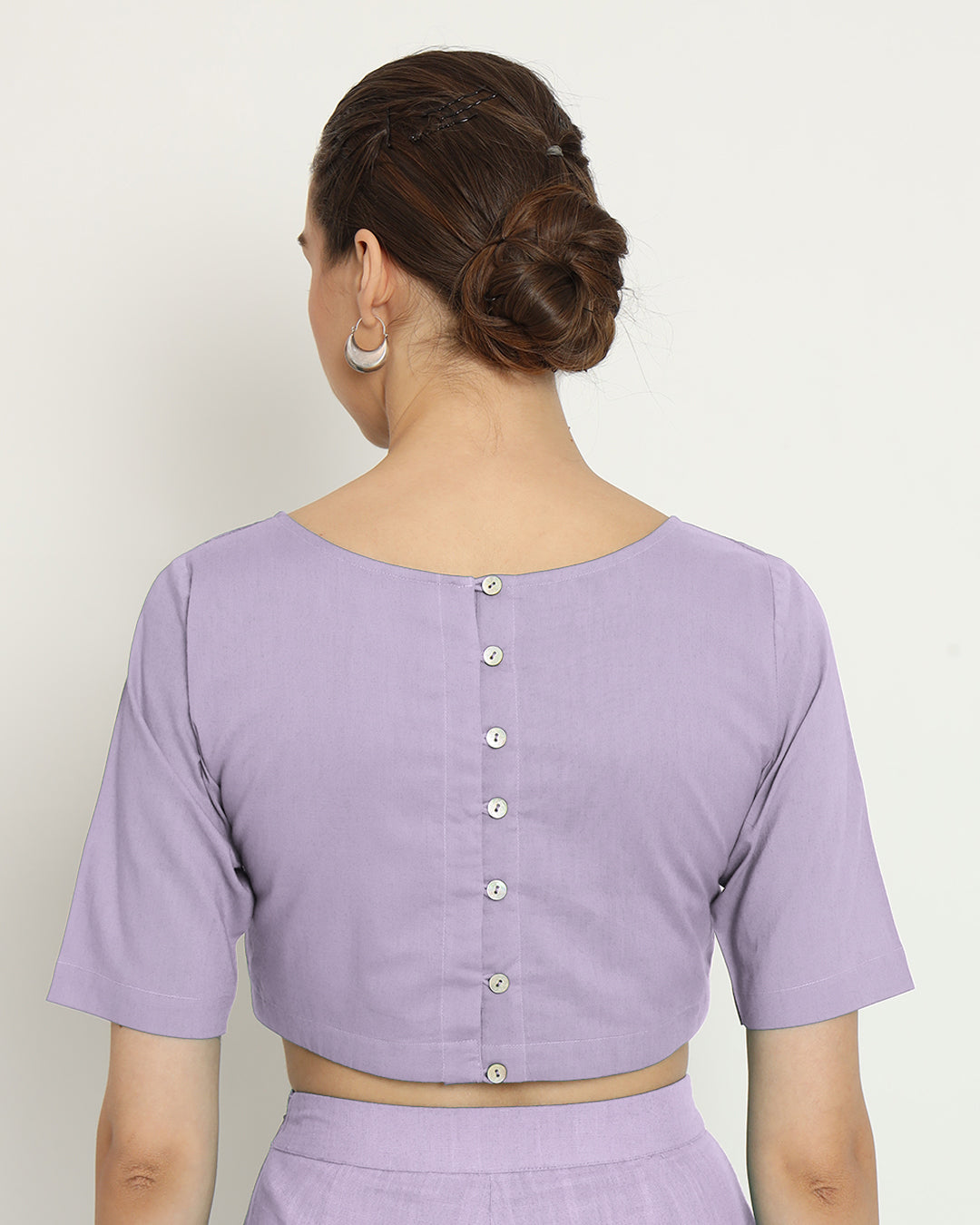 Lilac Backstory Boat Neck Blouse