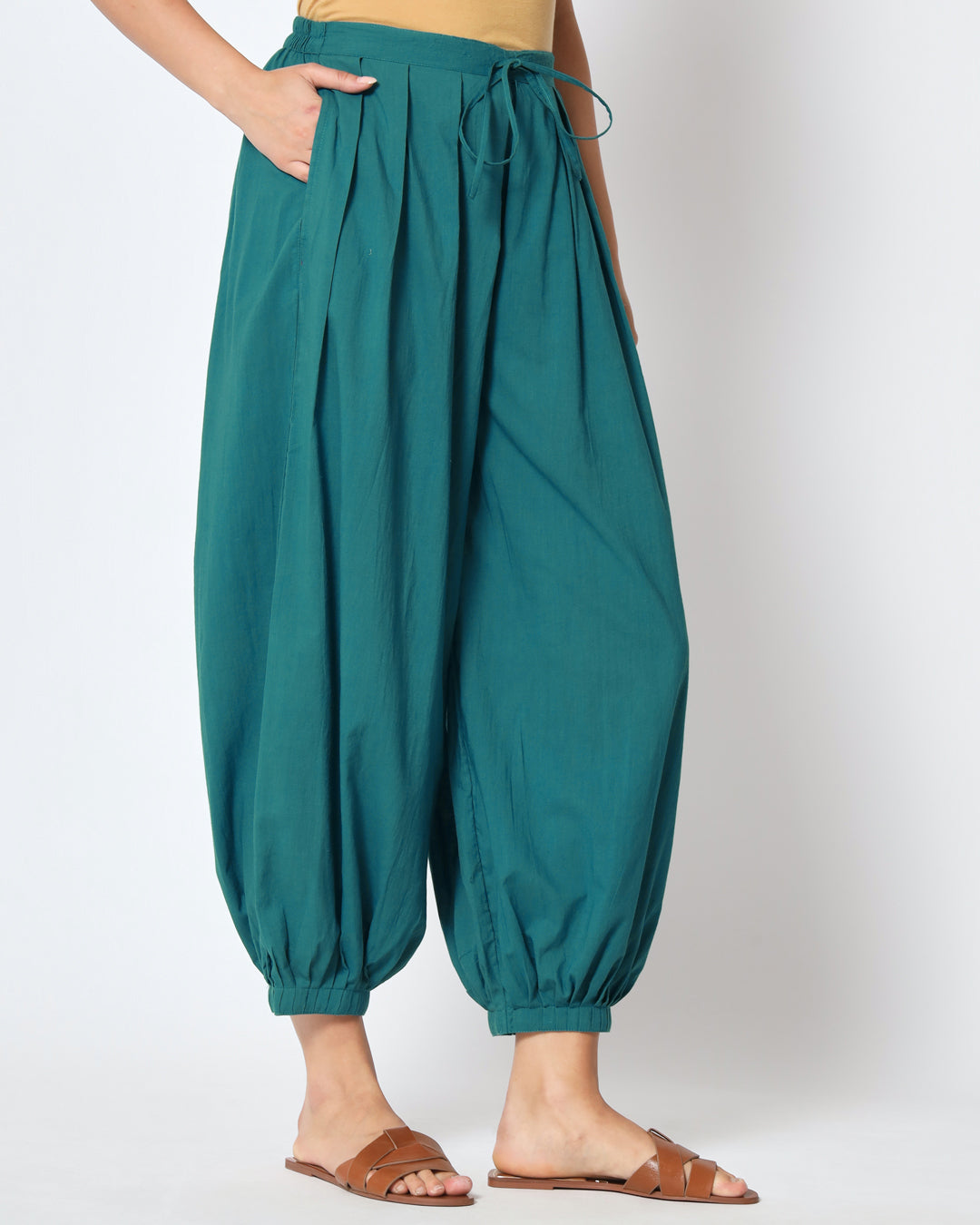 Deep Teal Pleated Salwar