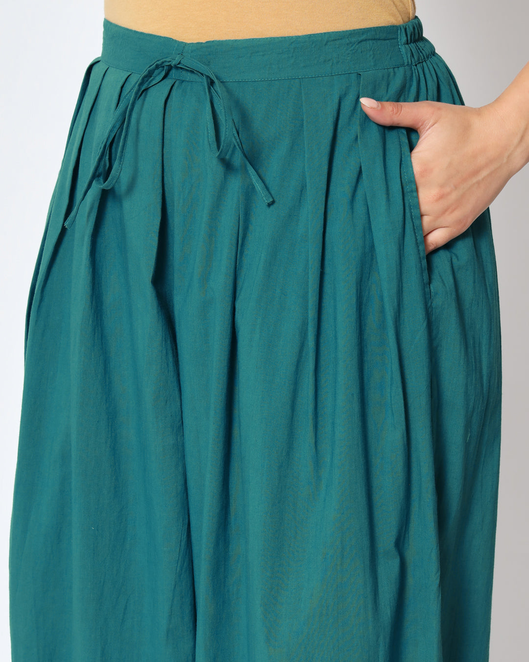 Deep Teal Pleated Salwar