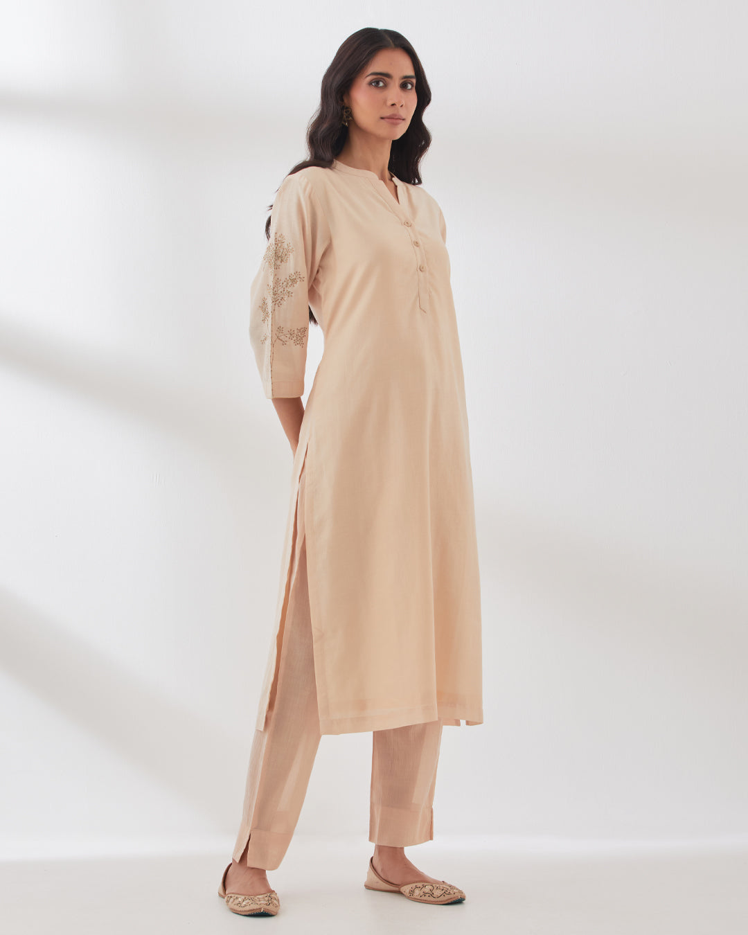 Set of 3- Blush Pink Festive Radiance Chanderi Set