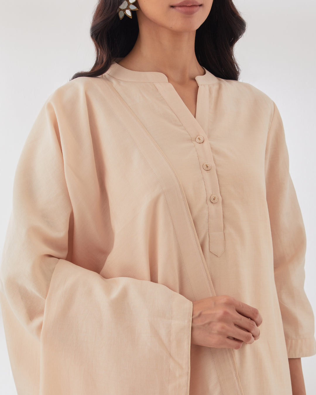 Set of 3- Blush Pink Festive Radiance Chanderi Set
