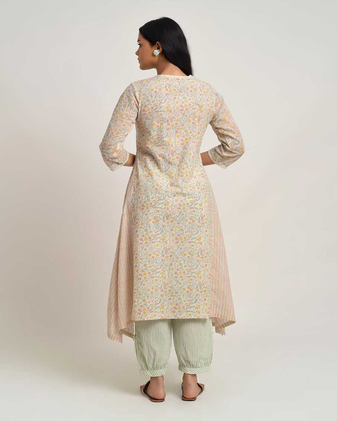 Printed Ivory Symphony A-line Co-ord Set