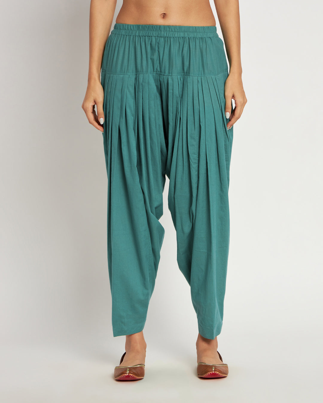 Green Gleam Patiala Pants