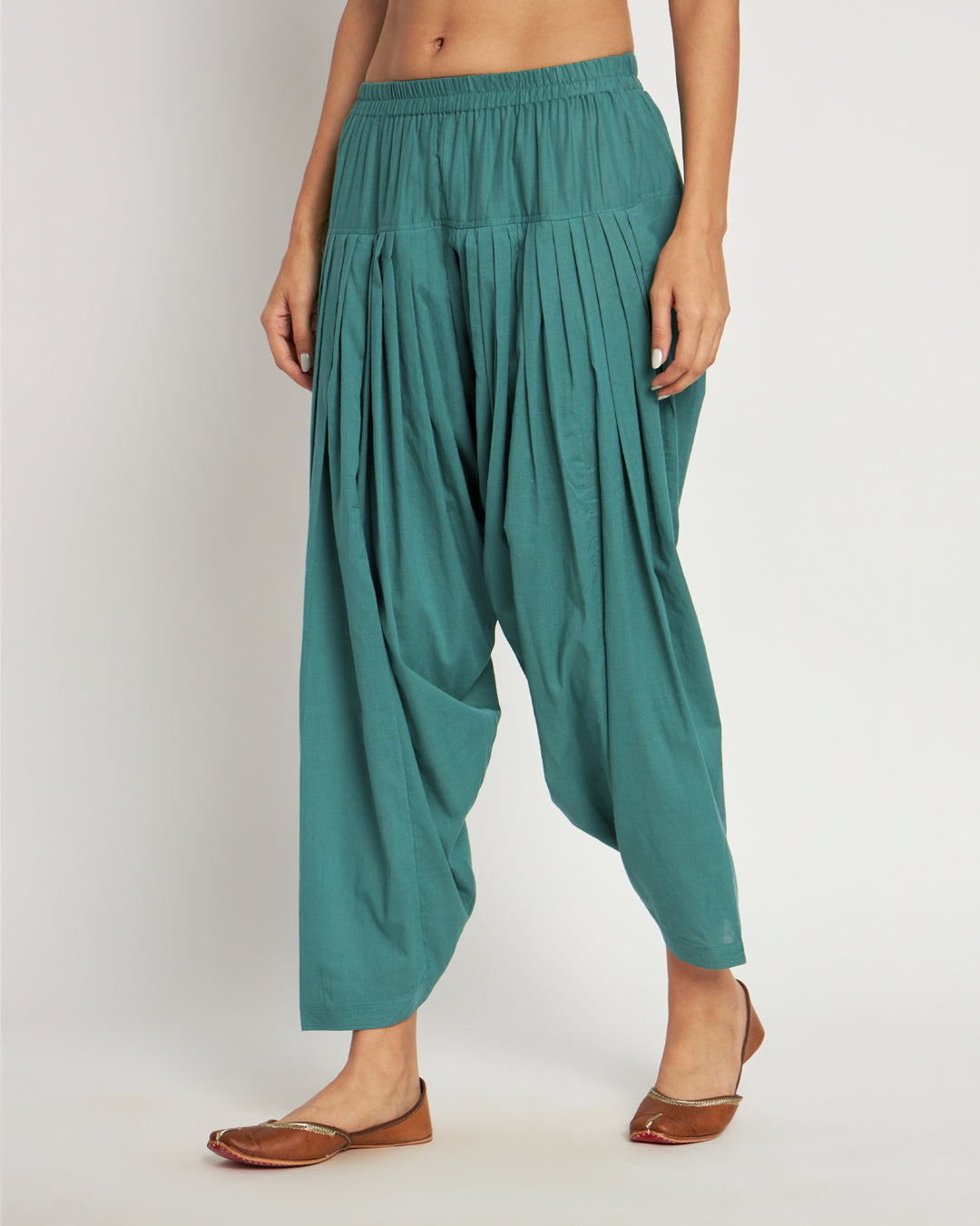 Green Gleam Patiala Pants