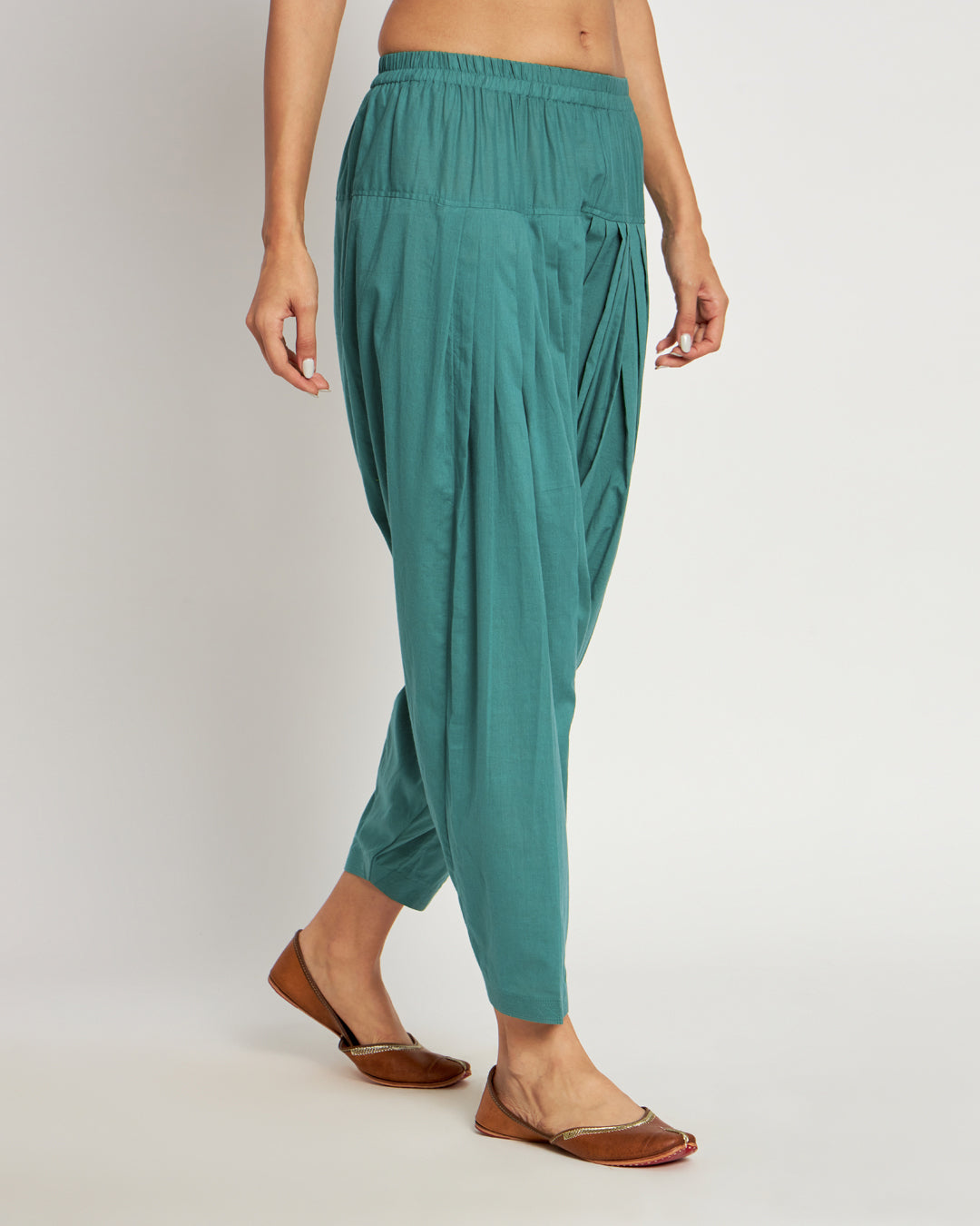 Green Gleam Patiala Pants