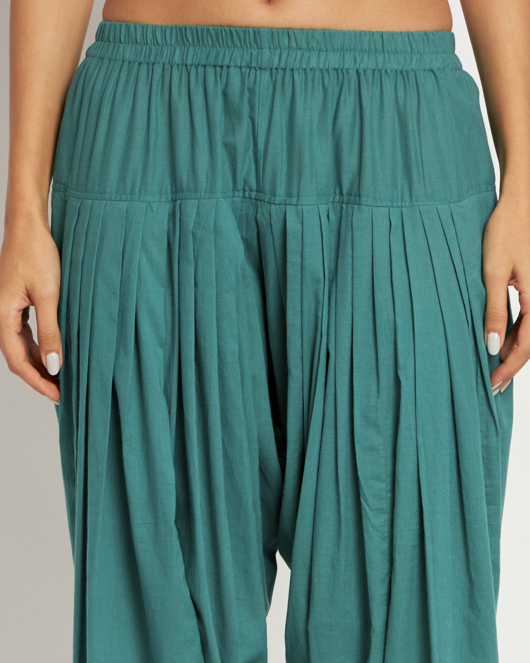 Green Gleam Patiala Pants