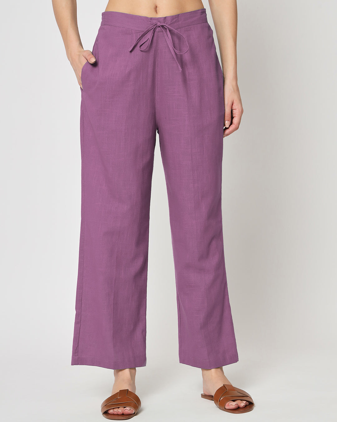 Wisteria Purple Straight Pants