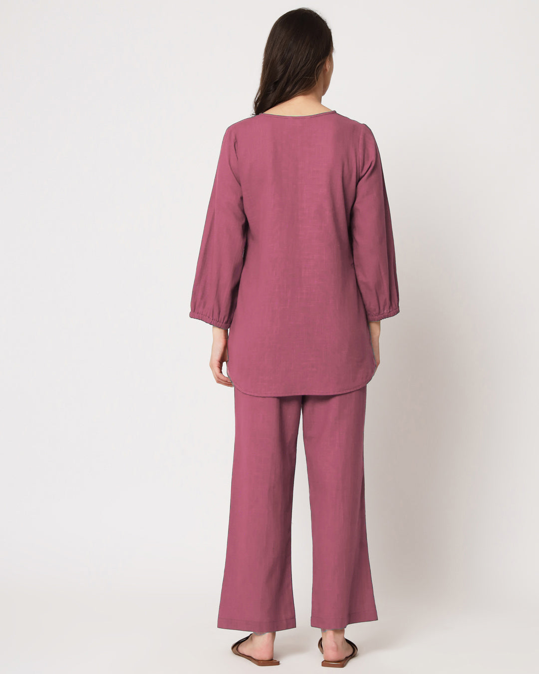 Wings Of Rose Bishop Sleeves Solid Top (Without Bottoms)