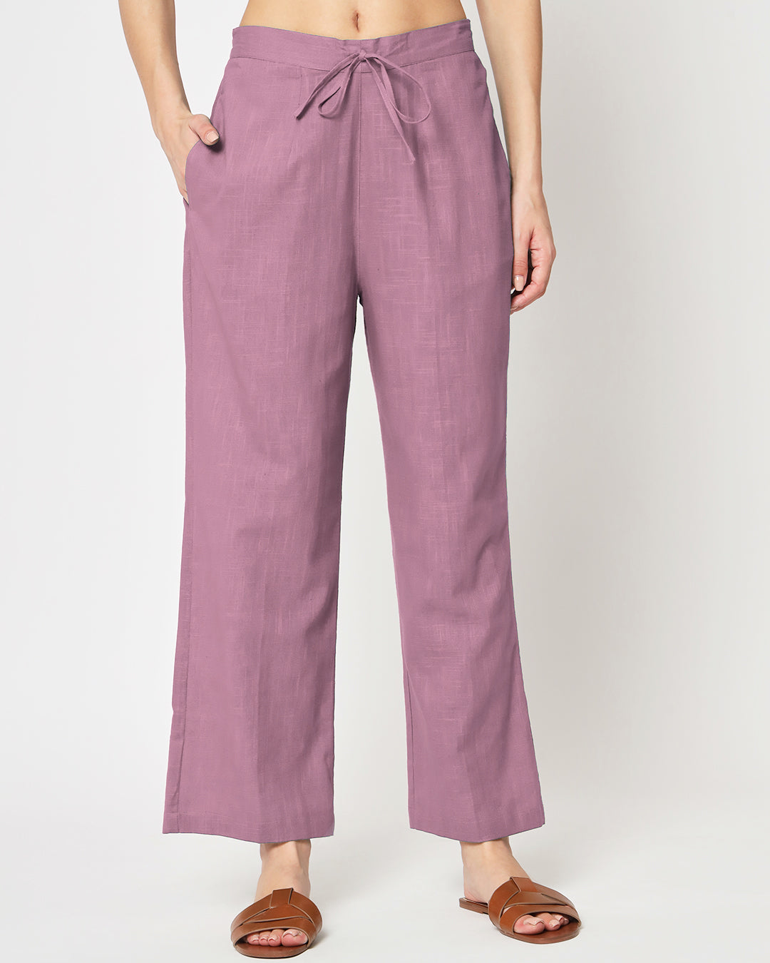 Iris Pink Straight Pants
