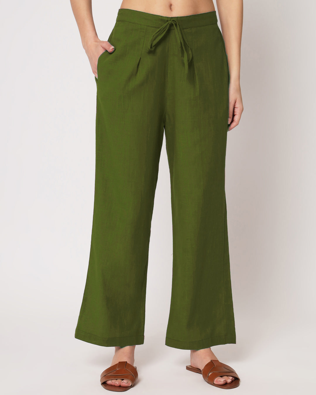 Greening Spring Bishop Sleeves Solid Co-ord Set