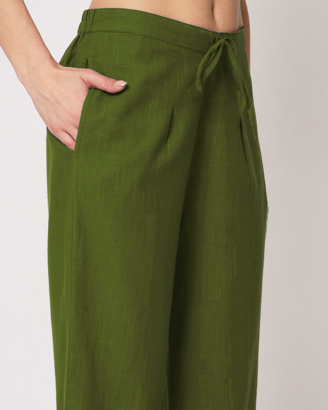 Greening Spring Bishop Sleeves Solid Co-ord Set