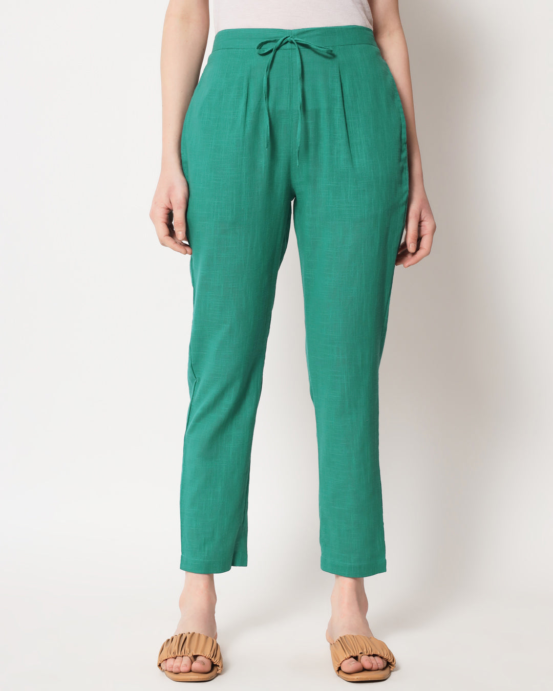 Combo: Classic Red & Valley Vista Cigarette Pants- Set of 2