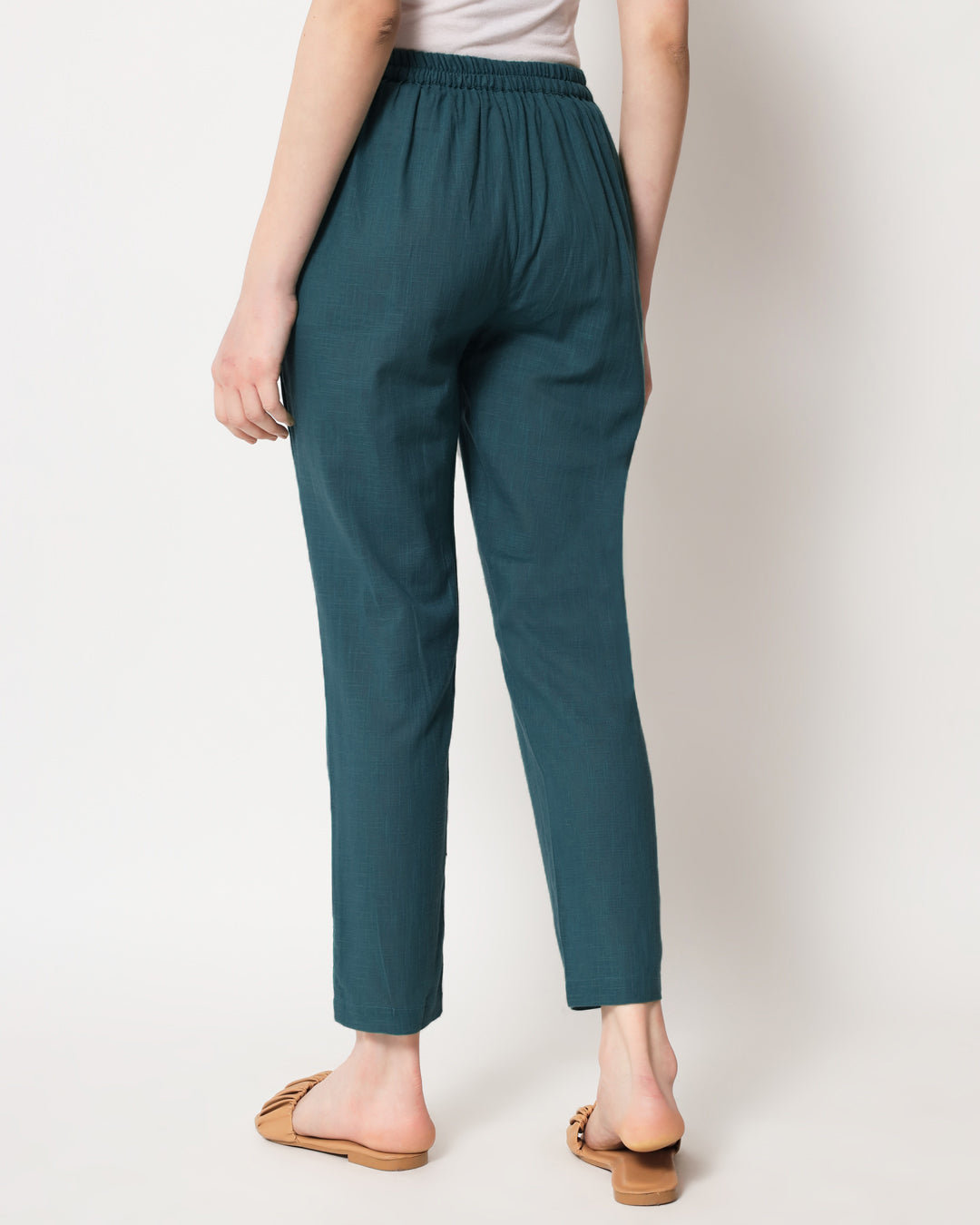 Deep Teal Cigarette Pants