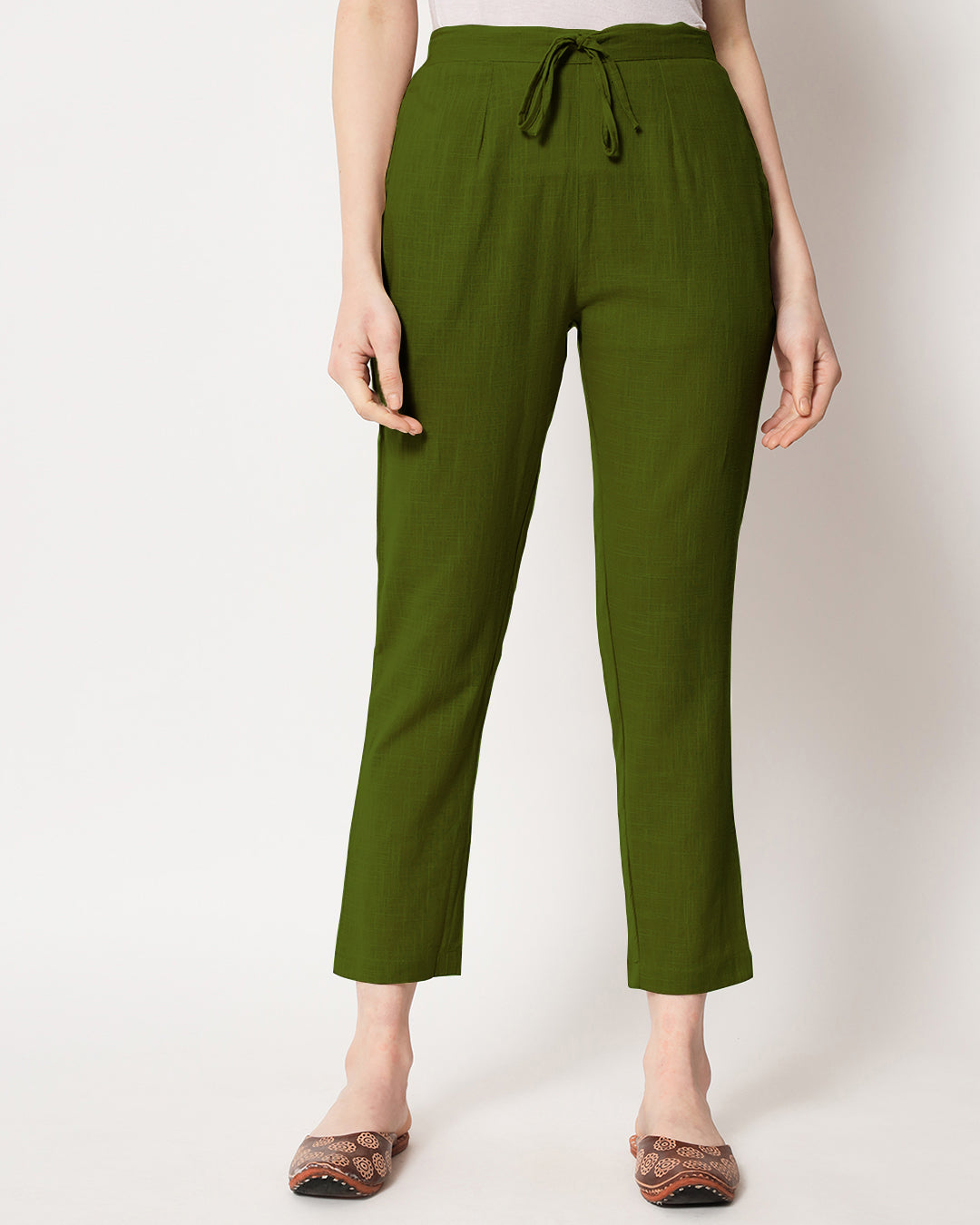 Greening Spring Cigarette Pants