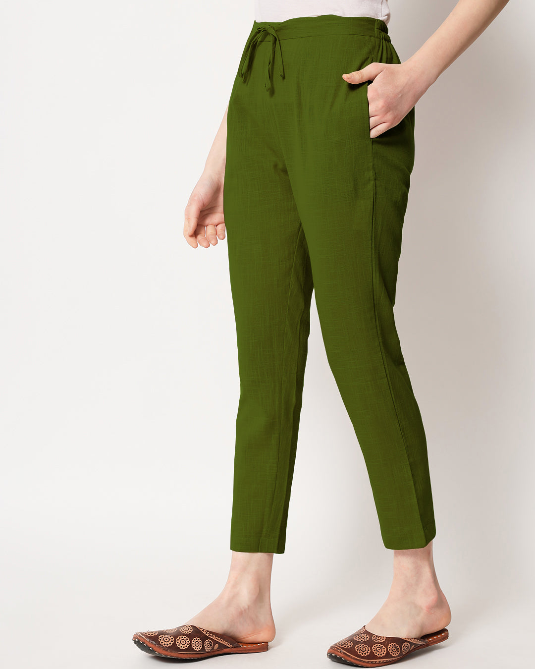 Greening Spring Cigarette Pants