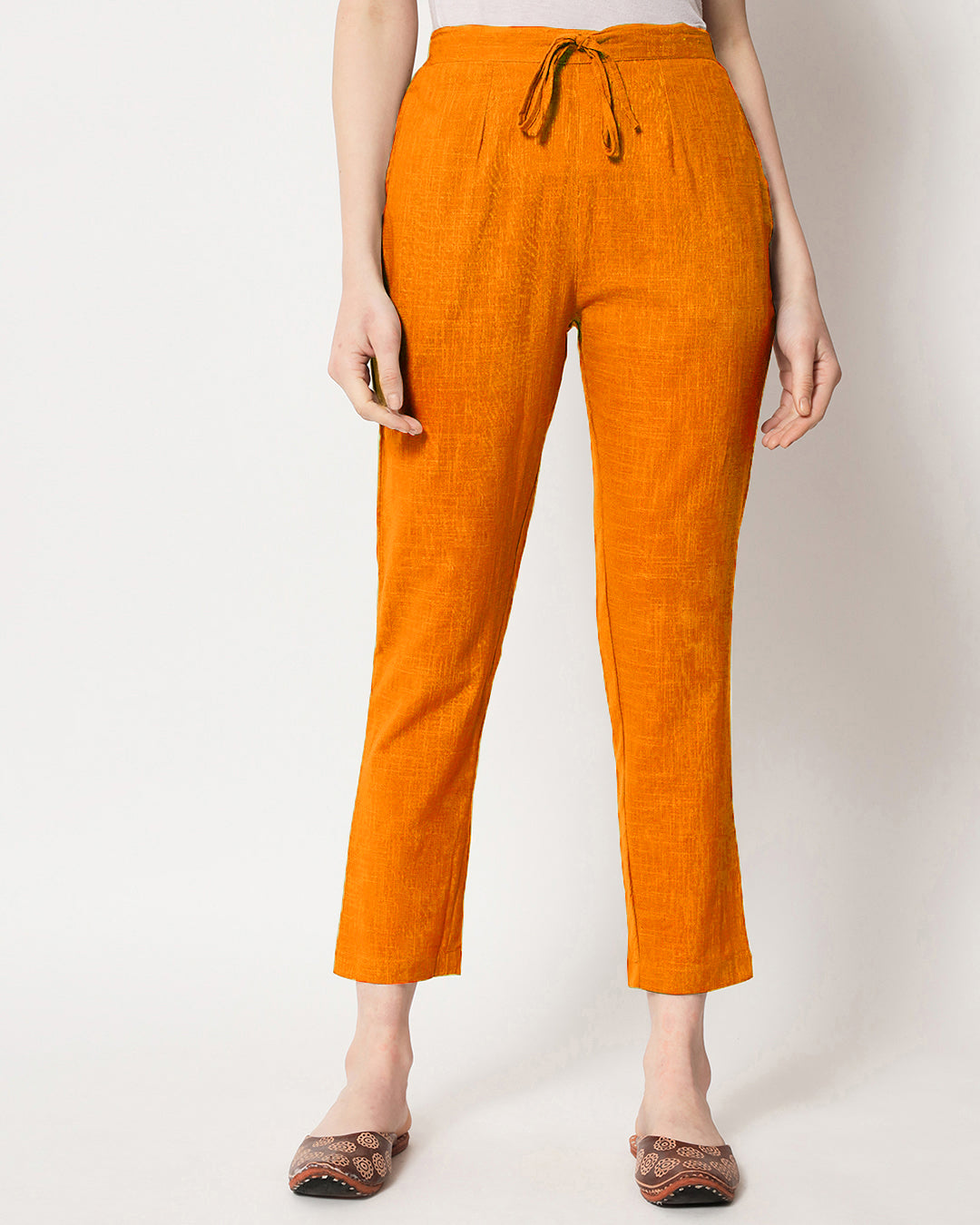Happy Orange Cigarette Pants