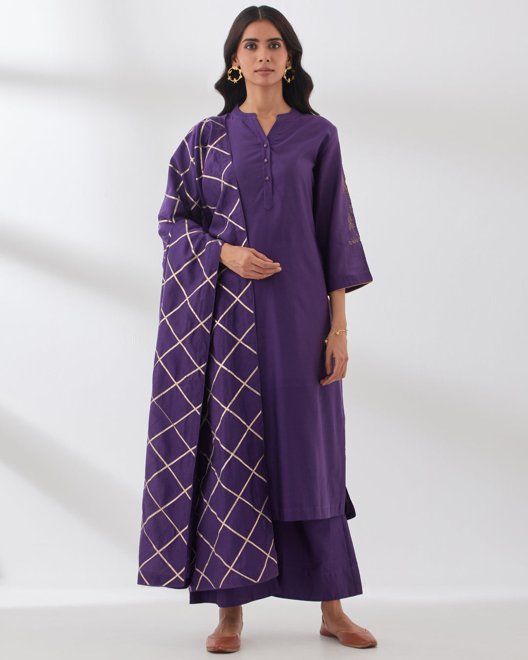 Festive Purpureal Radiance Chanderi Dupatta