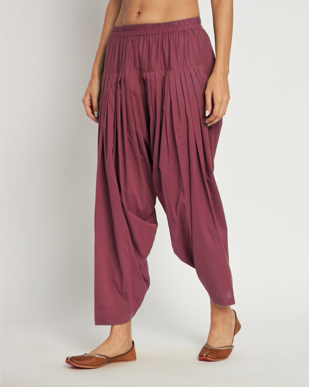 Wings of Rose Band Collar Neck Solid Co-ord Set