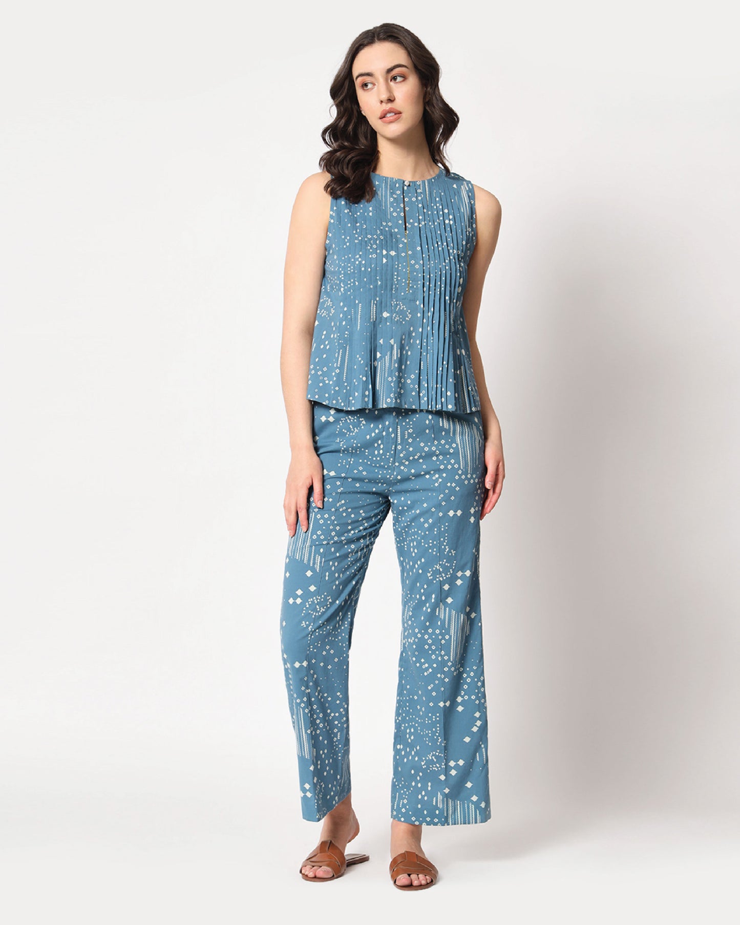 Printed Blue Diamond Delight Co-ord Set
