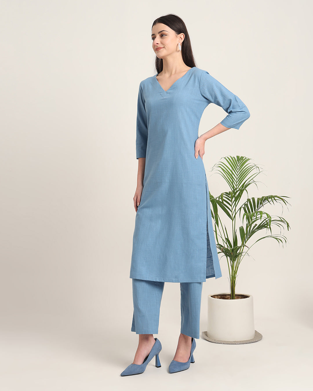 Blue Dawn Verve & Versatility Solid Co-ord Set
