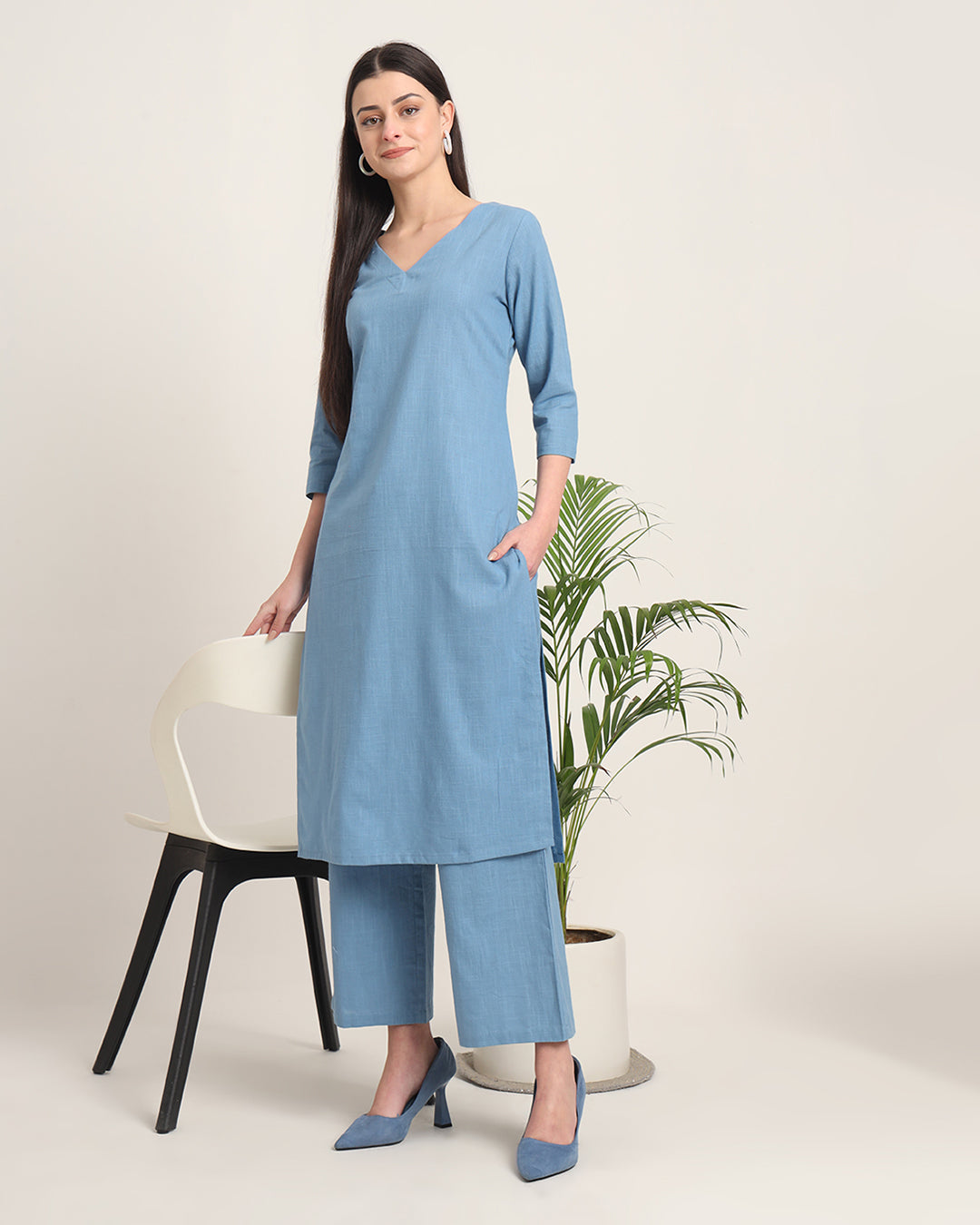 Blue Dawn Verve & Versatility Solid Co-ord Set