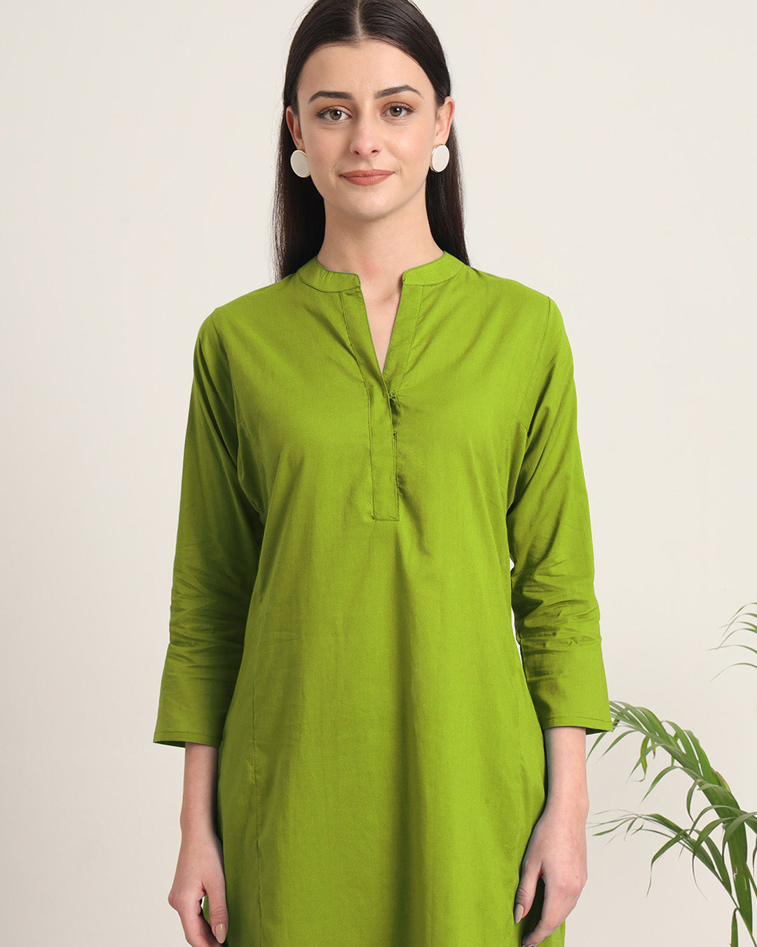 Sage Green Everyday Bliss Notch Neck Solid Co-ord Set