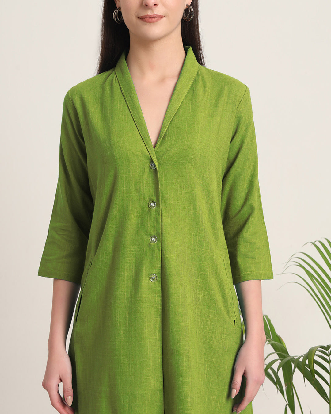 Sage Green Boho Harmony Flared Solid Co-ord Set