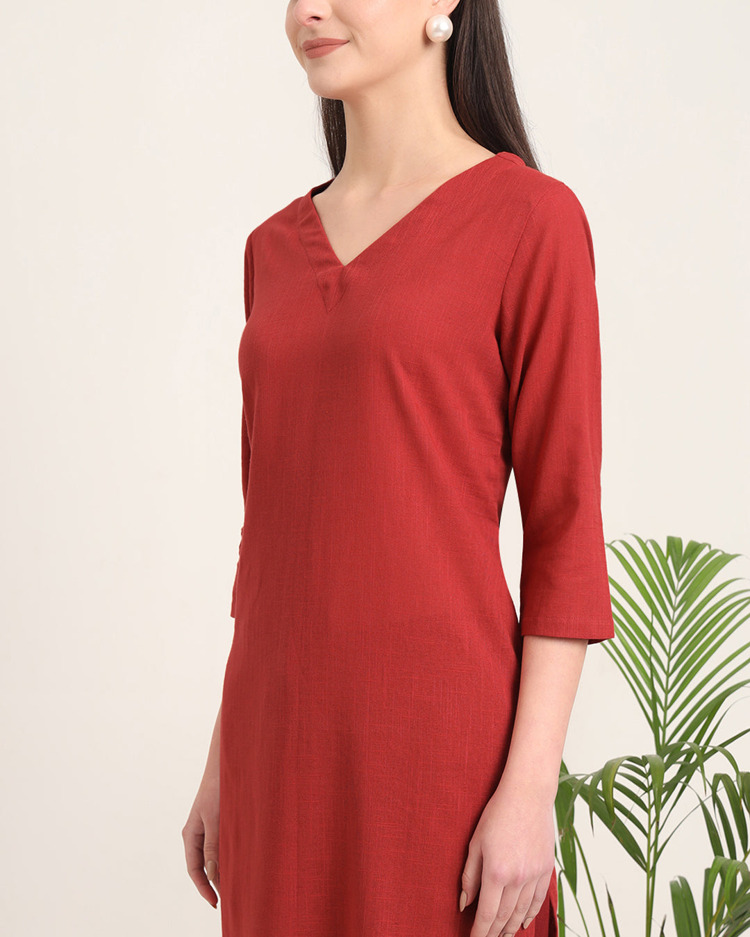 Russet Red Verve & Versatility Solid Co-ord Set