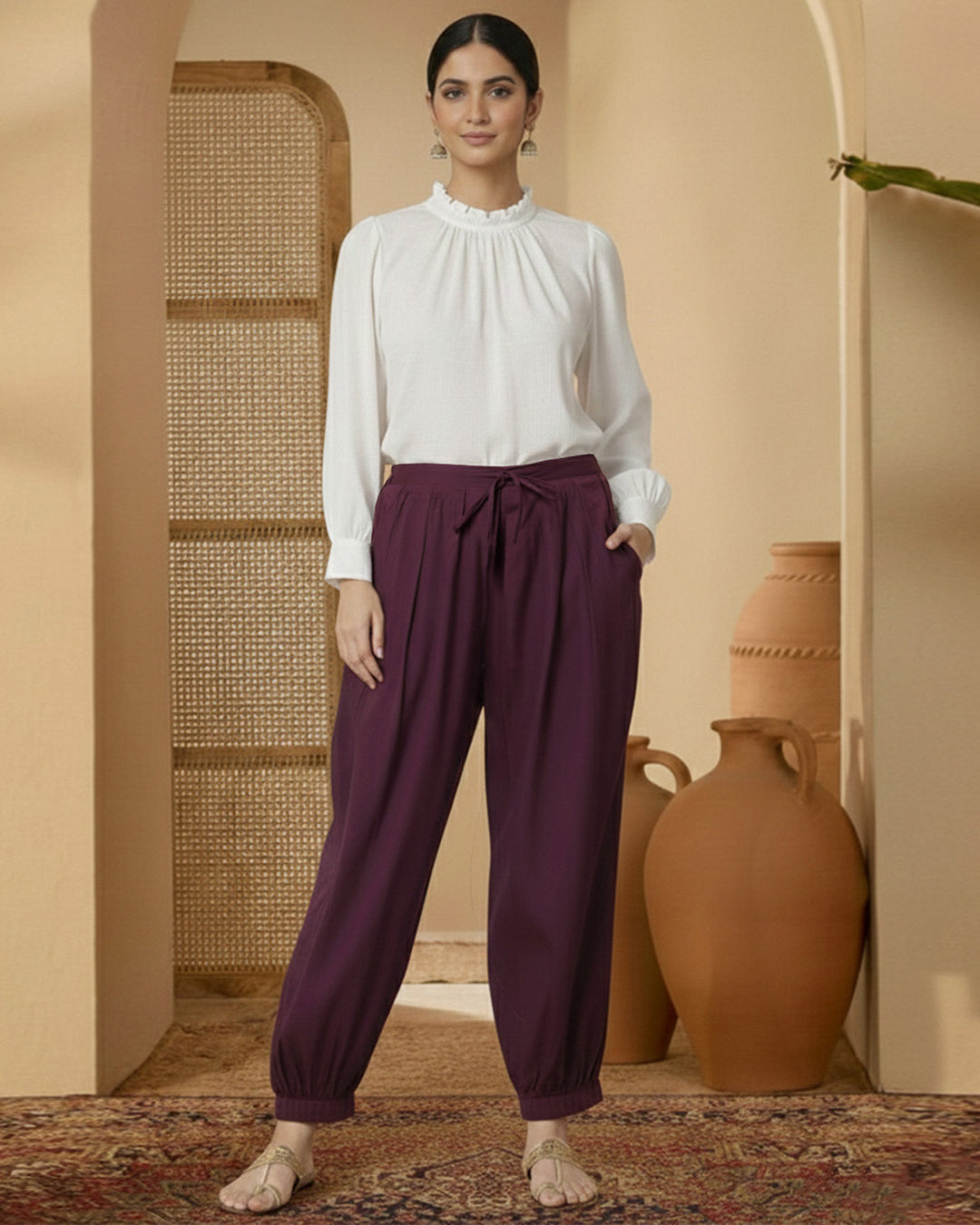 Plum Passion Pleated Salwar