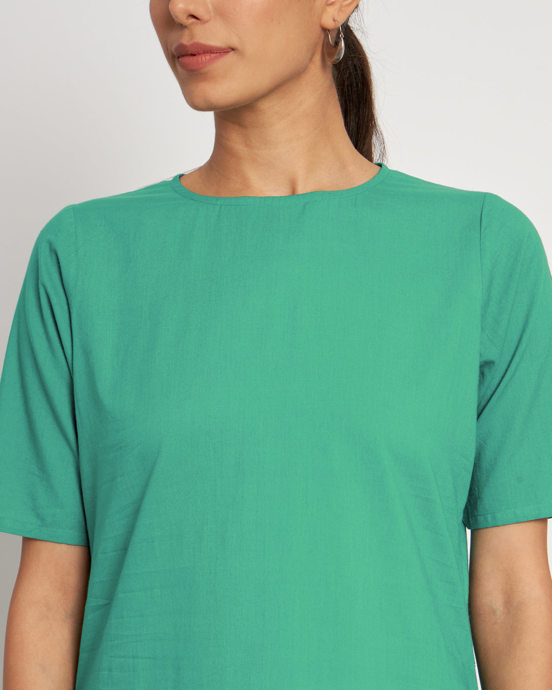 Valley Vista Round Neck Long Solid Co-ord Set