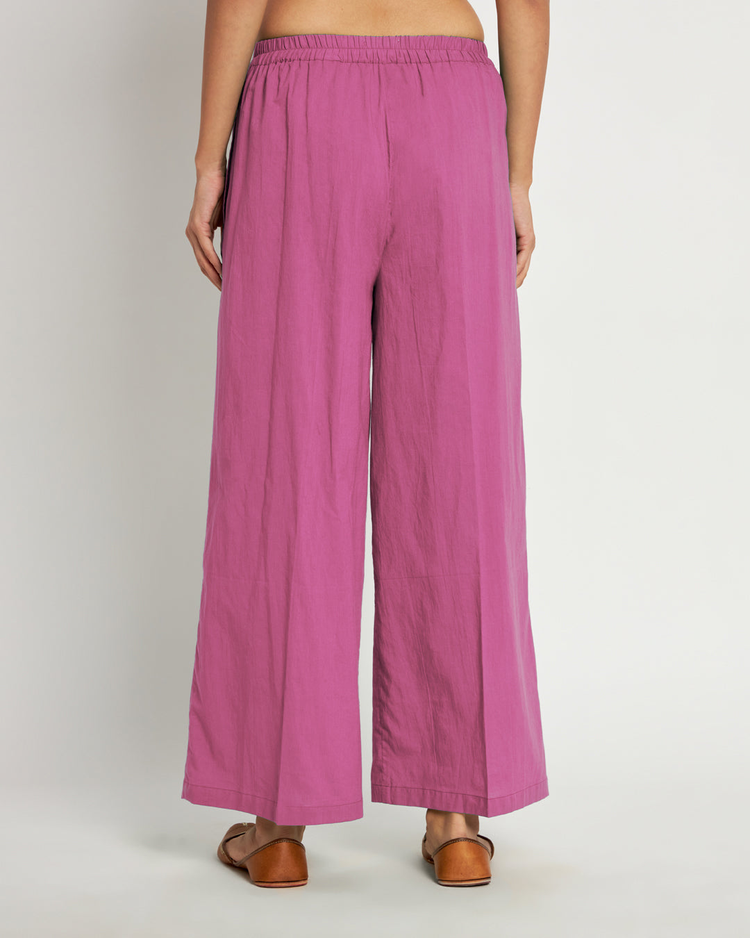 Combo: Black & Wings Of Rose Wide Pants- Set Of 2