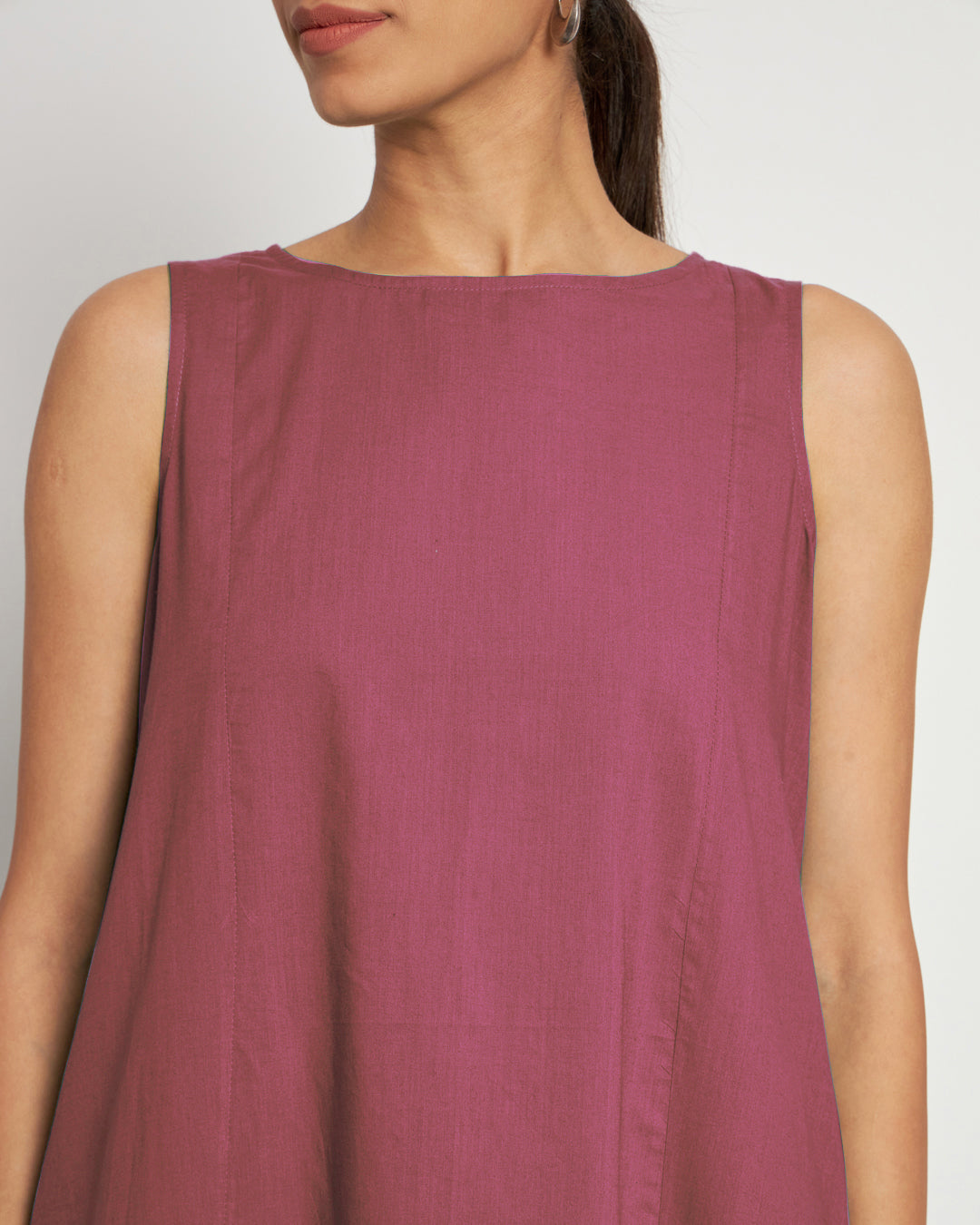 Wings of Rose Sleeveless A-Line Solid Co-ord Set