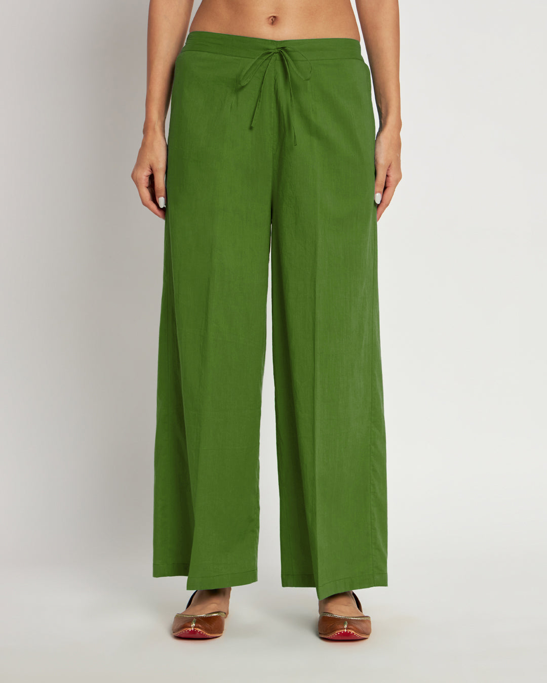 Greening Spring Sleeveless A-Line Solid Co-ord Set