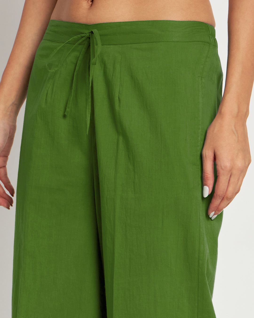 Greening Spring Sleeveless A-Line Solid Co-ord Set