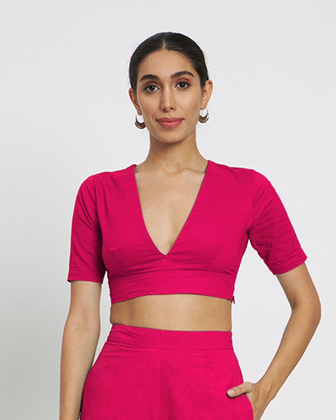 Pink Rayon Divine Depth Blouse